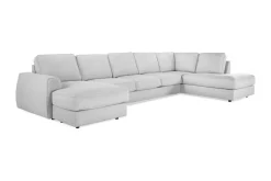 Optus Lyx 6-sits Högervänd U-formad Large Soffa med Divan och Schäslong i Tyg