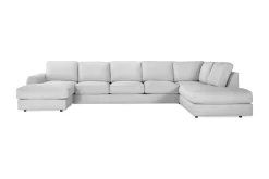 Optus Lyx 6-sits Högervänd U-formad Large Soffa med Divan och Schäslong i Tyg