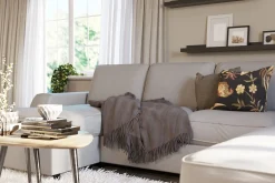 Optus Lyx 4-sits Högervänd U-formad Soffa med Divan och Schäslong i Tyg
