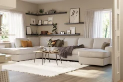 Optus Lyx 6-sits Vänstervänd U-formad Large Soffa med Divan och Schäslong i Tyg