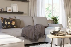 Optus Lyx 4-sits Vänstervänd U-formad Soffa med Divan och Schäslong i Tyg