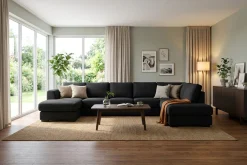 Optus 6-sits U-soffa med Divan och schäslong vänster
