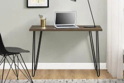 Owen Skrivbord 102 cm Valnötsbrun/Svart