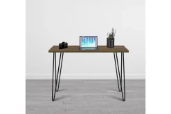 Owen Skrivbord 102 cm Valnötsbrun/Svart