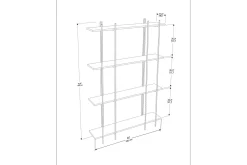 Painesville Bokhylla 160 cm