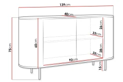 Pantego Skänk 139x40 cm