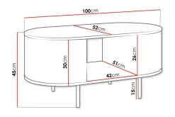 Pantego Soffbord 100x52 cm