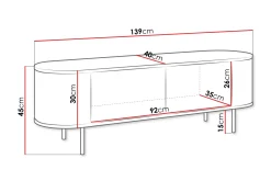 Pantego Tv-bänk 139x40 cm