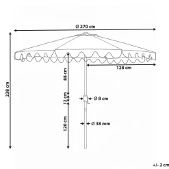 Parasoll utomhus 270 cm Isolotto