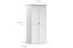 Paris Garderob 96 cm 2 Dörrar