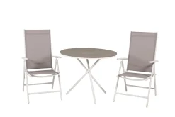 Parma Caféset Rund Ø90 cm + 2 Break Positionsstolar