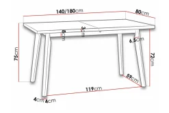 Patrickswell Matbord 80 cm