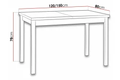 Patrickswell Matbord 80 cm Black