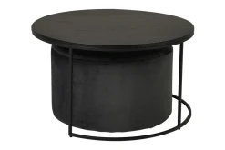 Pedona Soffbord 80 cm Runt med Puff