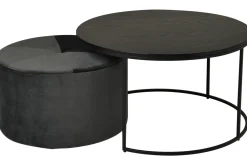 Pedona Soffbord 80 cm Runt med Puff