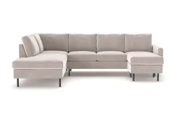 Peppe 4-sits Vänstervänd U-formad Soffa med Divan och Schäslong i Manchester