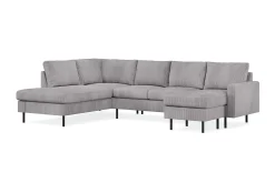 Peppe 4-sits Vänstervänd U-formad Soffa med Divan och Schäslong i Manchester