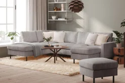 Peppe 4-sits Vänstervänd U-formad Soffa med Divan och Schäslong i Manchester