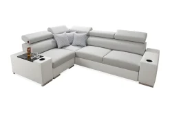 Perseo Divanbäddsoffa 282x205x95 cm LED-belysning