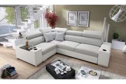 Perseo Divanbäddsoffa 282x205x95 cm LED-belysning