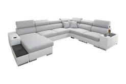 Perseo Divanbäddsoffa 358x282x95 cm LED-belysning