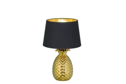 Pineapple bordslampa 43cm E27 guld/ svart