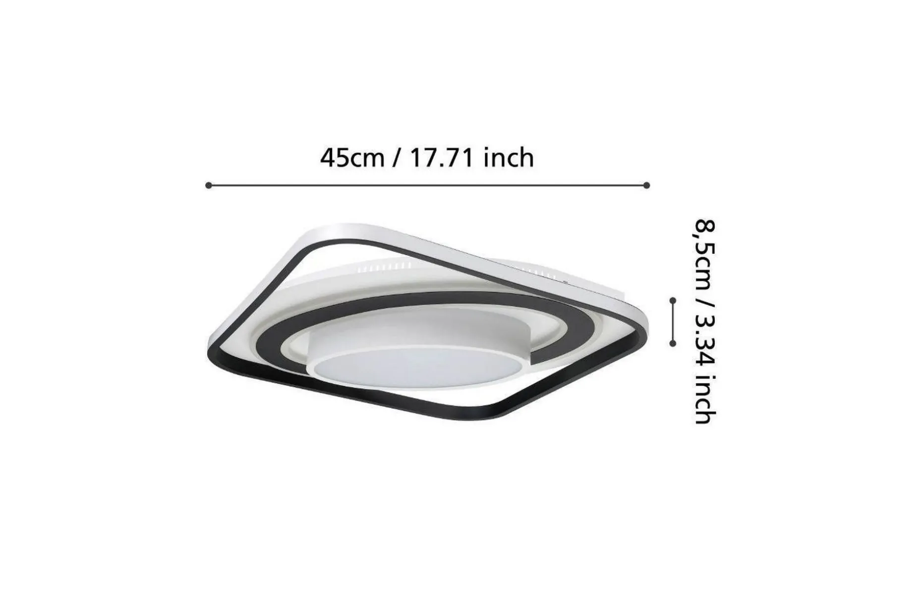 Plafond Eglo Benalauria Svart/Vit