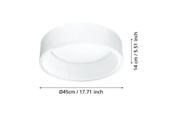 Plafond Eglo Marghera 45 cm, Vit