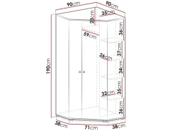 Planeta Garderob 90 cm