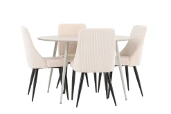 Plaza Matgrupp 120 cm Rund med 4 Leone stolar