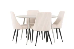 Plaza Matgrupp 120 cm Rund med 4 Leone stolar