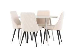 Plaza Matgrupp 120 cm Rund med 4 Leone stolar