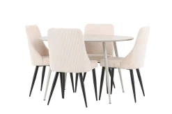 Plaza Matgrupp 120 cm Rund med 4 Leone stolar