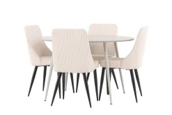 Plaza Matgrupp 120 cm Rund med 4 Leone stolar