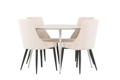 Plaza Matgrupp 120 cm Rund med 4 Leone stolar