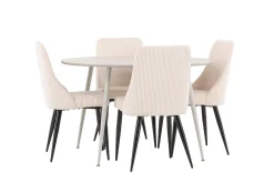 Plaza Matgrupp 120 cm Rund med 4 Leone stolar
