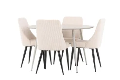 Plaza Matgrupp 120 cm Rund med 4 Leone stolar