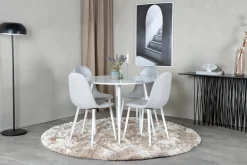 Plaza Matgrupp 100 cm Rund med 4 Polar stolar