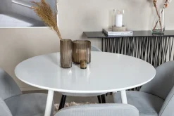 Plaza Matgrupp 100 cm Rund med 4 Velvet stolar
