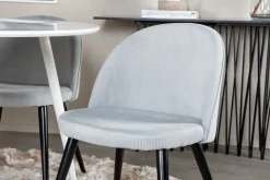 Plaza Matgrupp 100 cm Rund med 4 Velvet stolar