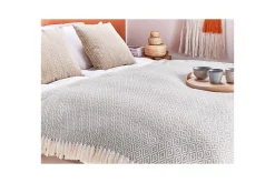 Pläd Mityal Beige/grå