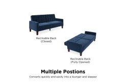 Porter 2-sits Bäddsoffa Sammet/Blå