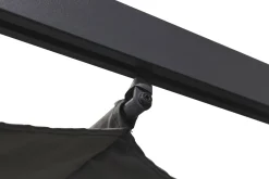 Porto Pergola 3x3 m i aluminium med tak för solskydd