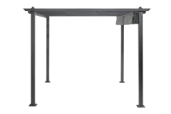 Porto Pergola 3x3 m i aluminium med tak för solskydd