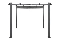 Porto Pergola 3x3 m i aluminium med tak för solskydd