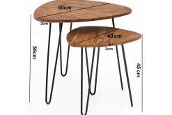 Portuondo Satsbord 2-pack 60 cm