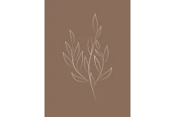 Poster Drawed leaf 70x100 cm