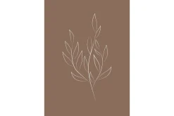 Poster Drawed leaf 21x30 cm