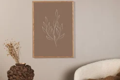 Poster Drawed leaf 50x70 cm