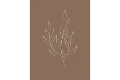 Poster Drawed leaf 50x70 cm